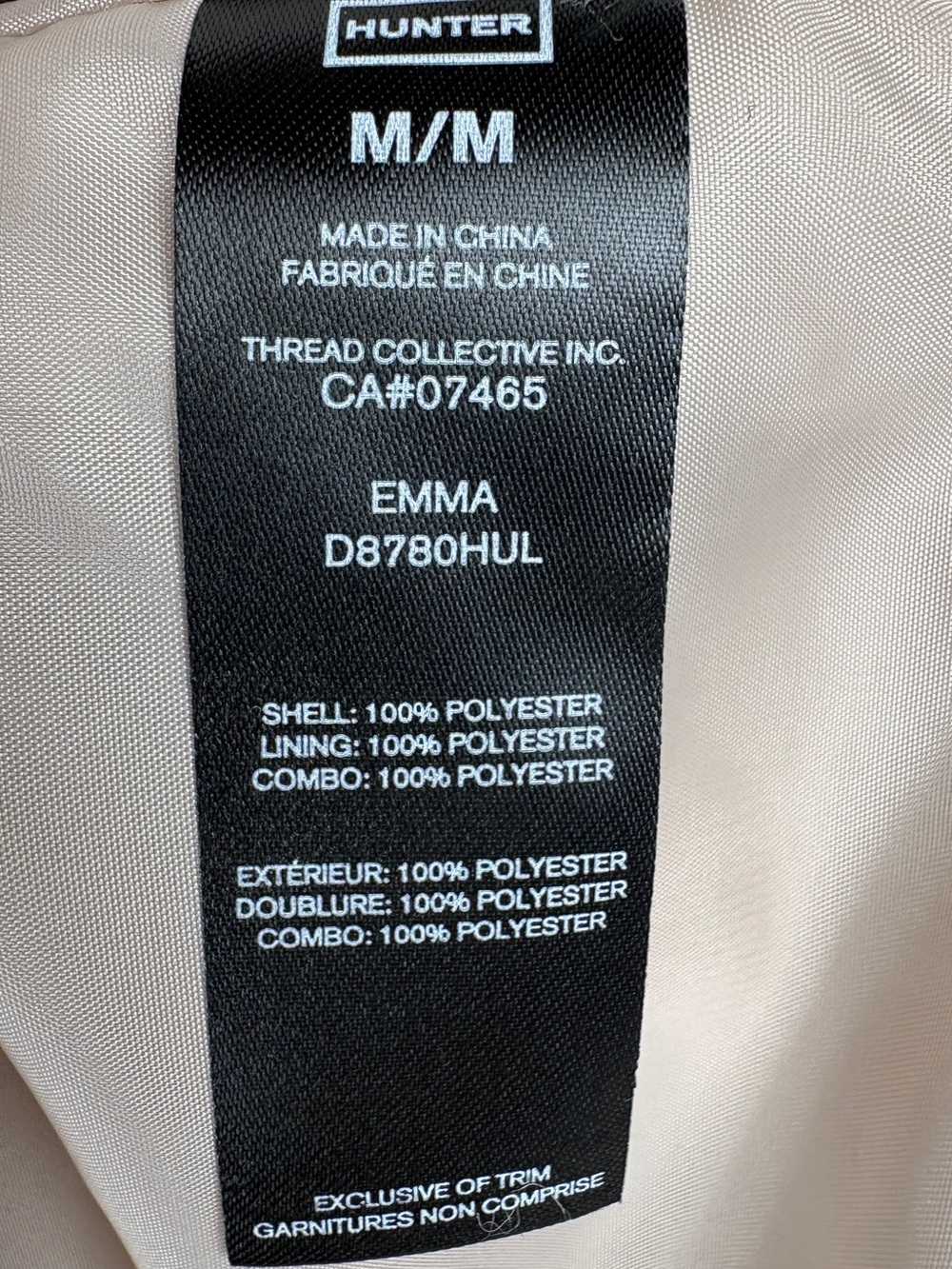 NWT Hunter Emma High Pile Fleece Jacket Cream Brown Cozy Sherpa Coat Medium - Picture 9 of 16